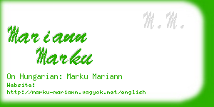 mariann marku business card